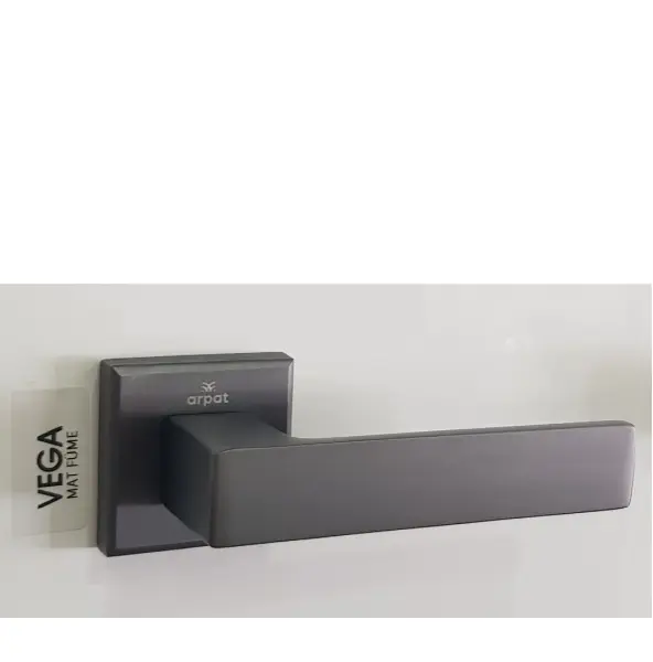 ARPAT VEGA MAT FÜME İTALYAN KARE ROZETLİ ALÜMİNYUM ODA KAPI KOLU TAKIM