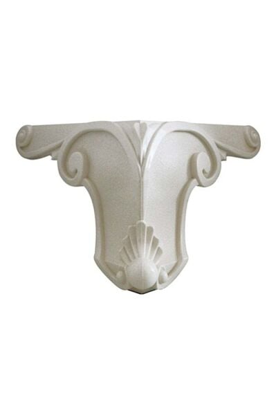 Motifli Lükens Ayak 12 Cm Beyaz