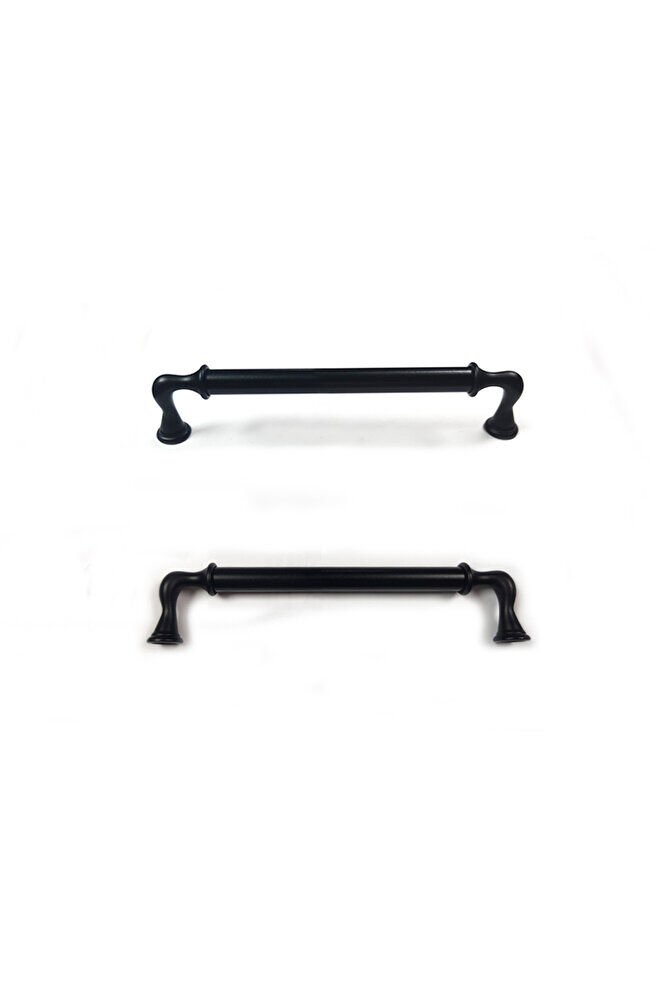 KRIPTON DÜZ SIYAH ALÜMINYUM MOBILYA KULBU 128 MM