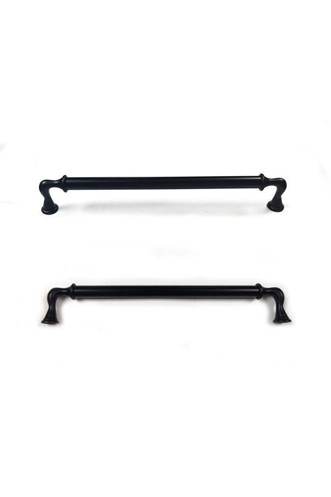 KRIPTON DÜZ SIYAH ALÜMINYUM MOBILYA KULBU 160 MM