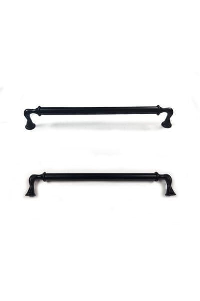 KRIPTON DÜZ SIYAH ALÜMINYUM MOBILYA KULBU 160 MM