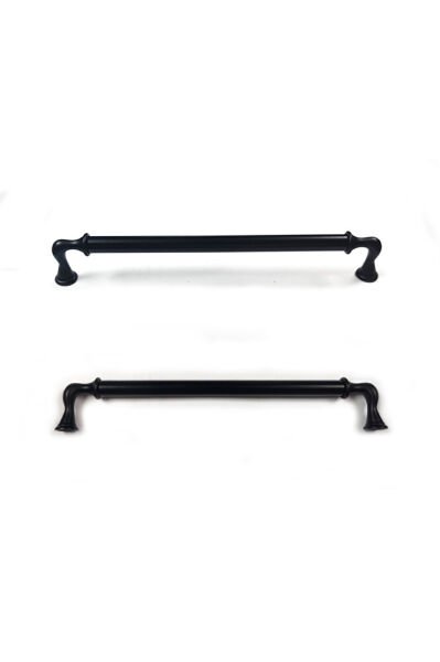 KRIPTON DÜZ SIYAH ALÜMINYUM MOBILYA KULBU 224 MM