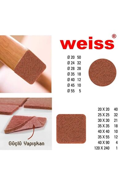 Yapışkan Yuvarlak Keçe Çap 35