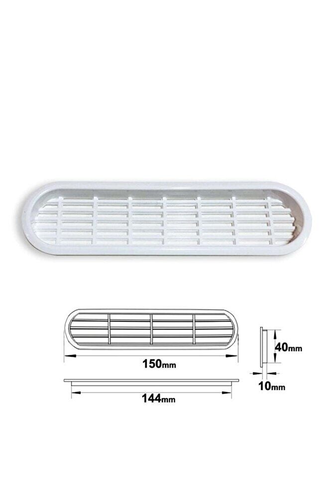 PLASTİK MENFEZ OVAL BEYAZ