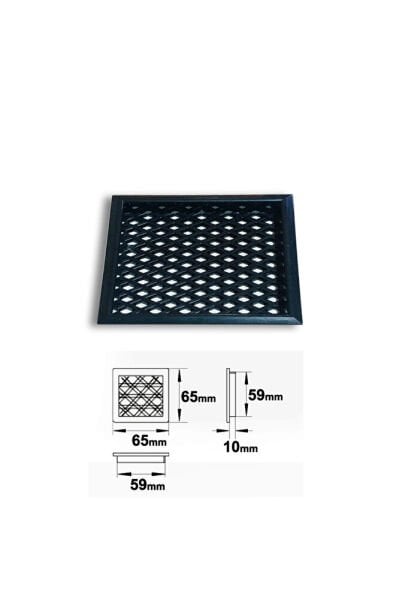 PLASTİK MENFEZ KARE SİYAH