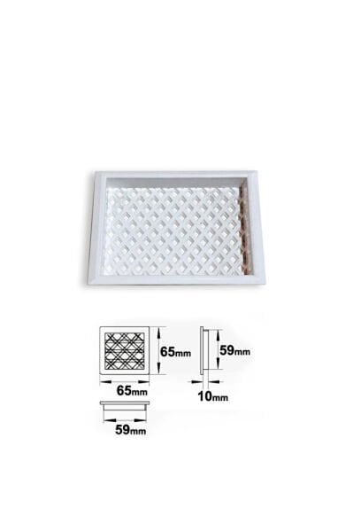 PLASTİK MENFEZ KARE BEYAZ