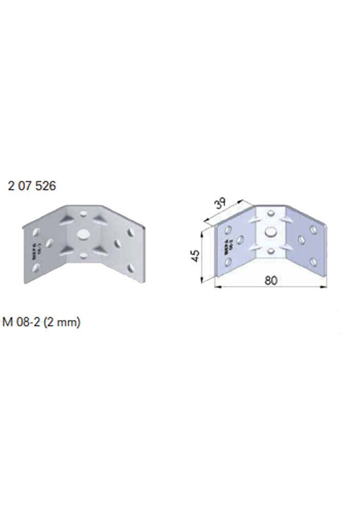 M 08-2 DÜZ KÖŞE BAĞLANTI ELEMANI