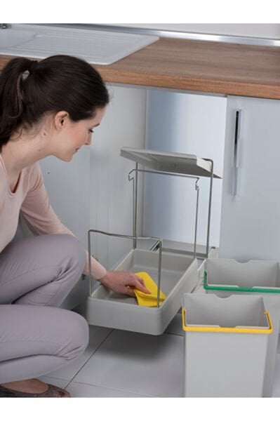 Raylı Plastik Tek Kova 16 Lt Çöp Kovası