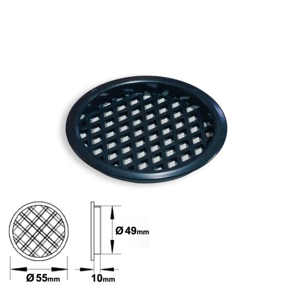 PLASTİK MENFEZ 50 MM SİYAH