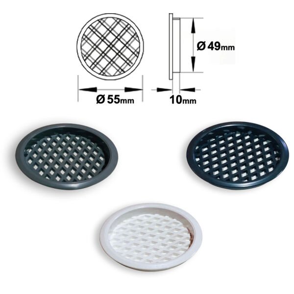 PLASTİK MENFEZ 50 MM SİYAH