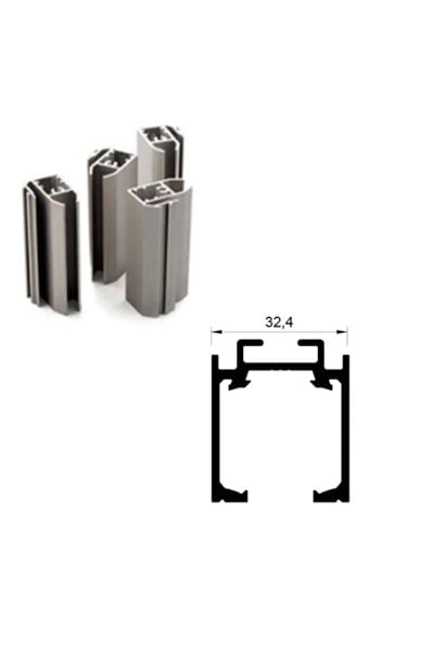Alüminyum Üst Ray Mat Eloksal 2 Metre
