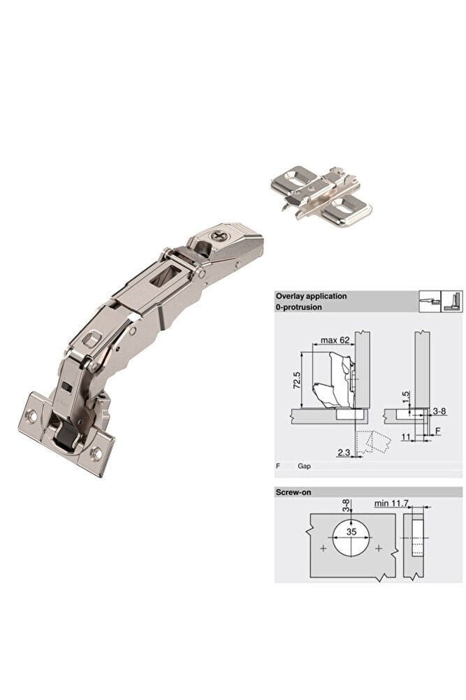 71T7550 CLİP TOP 155 0 AÇILI MENTEŞE