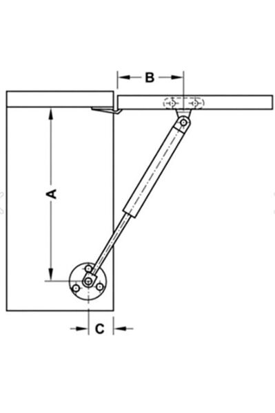 Dolap Kapak Pistonu Mutfak Dolabı Kapağı Gazlı Amortisörlü Piston 100n / 25cm