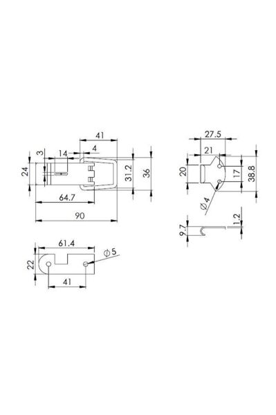 Sandık Klipsi Asmalı Büyük 9cm