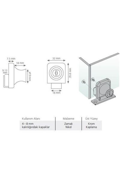 Cam Kilidi 407 Kulplu