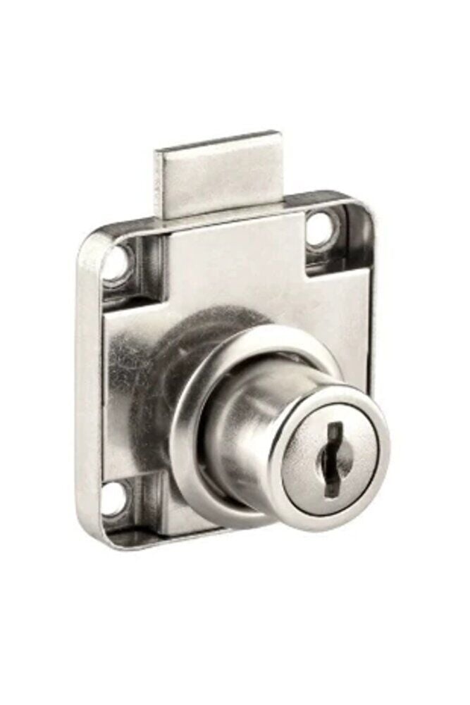 Kare Çekmece Kilidi Nikel Gövde - 22 mm 10 adet