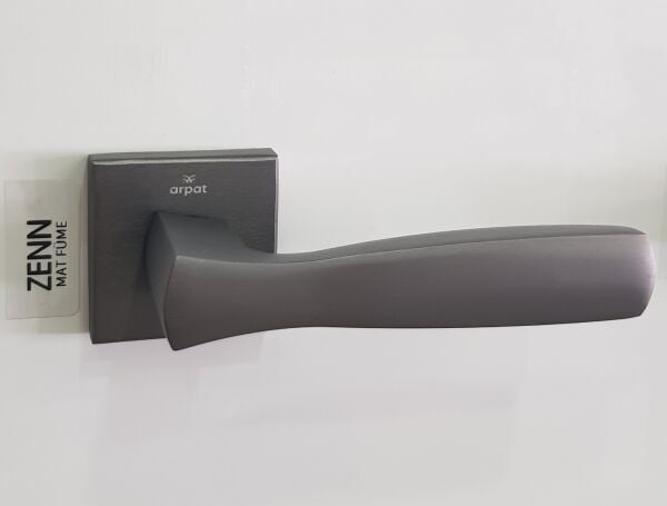 ARPAT ZENN MAT FÜME İTALYAN KARE ROZETLİ ALÜMİNYUM WC KAPI KOLU TAKIM