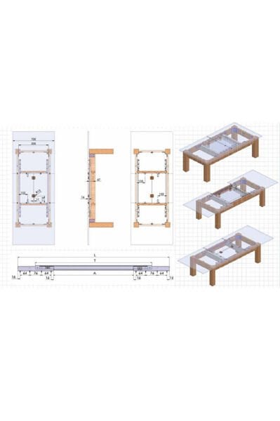 HMR 125 GALVANİZ STANDART MASA RAYI
