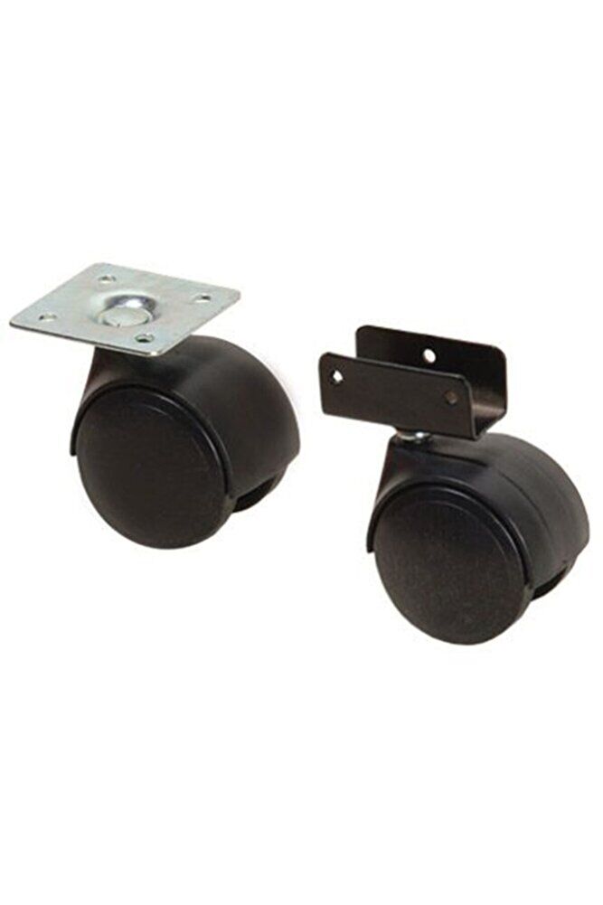 Küçük Mobilya Tekeri Tablalı Siyah