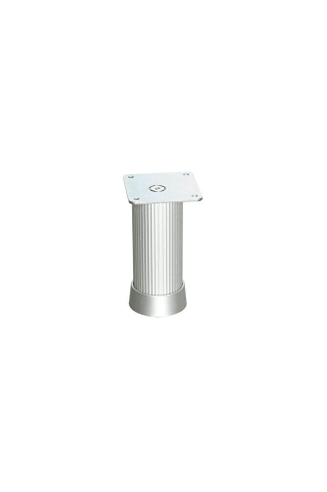EROĞLU ÇAP 40 ALÜMİNYUM YUVARLAK ÇİZGİLİ AYAK İNOX inox - 8 CM