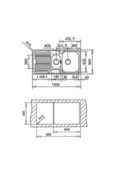 Nerissa 60b Paslanmaz Çelik Sol Evye
