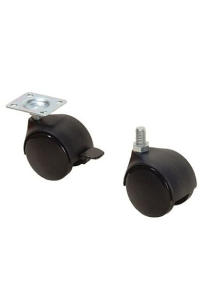 Büyük Mobilya Tekerleği Tablalı Siyah