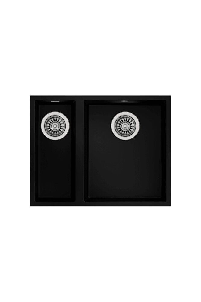 Square 560 Tezgah Altı Siyah Granit Evye