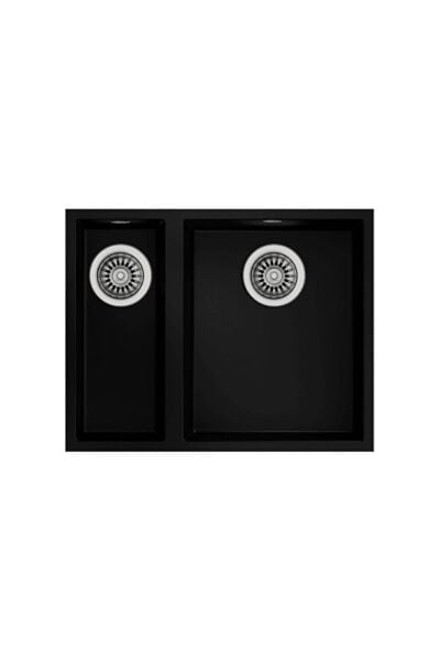 Square 560 Tezgah Altı Siyah Granit Evye