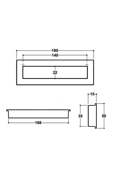 1016 Gonca Gömme 160 Mm Mat Siyah Kulp