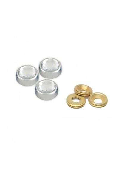 Metal Vida Kapama Zamak 13 Mm Kristal Taşlı ( 10 Adet ) Vida