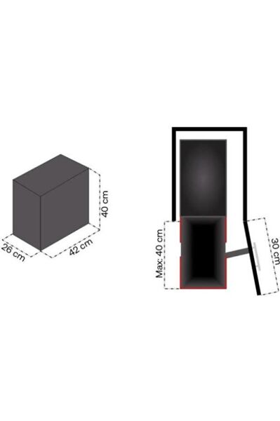 P9155 16 1 Lt. Antrasit Teleskopik Raylı Çöp Kovası