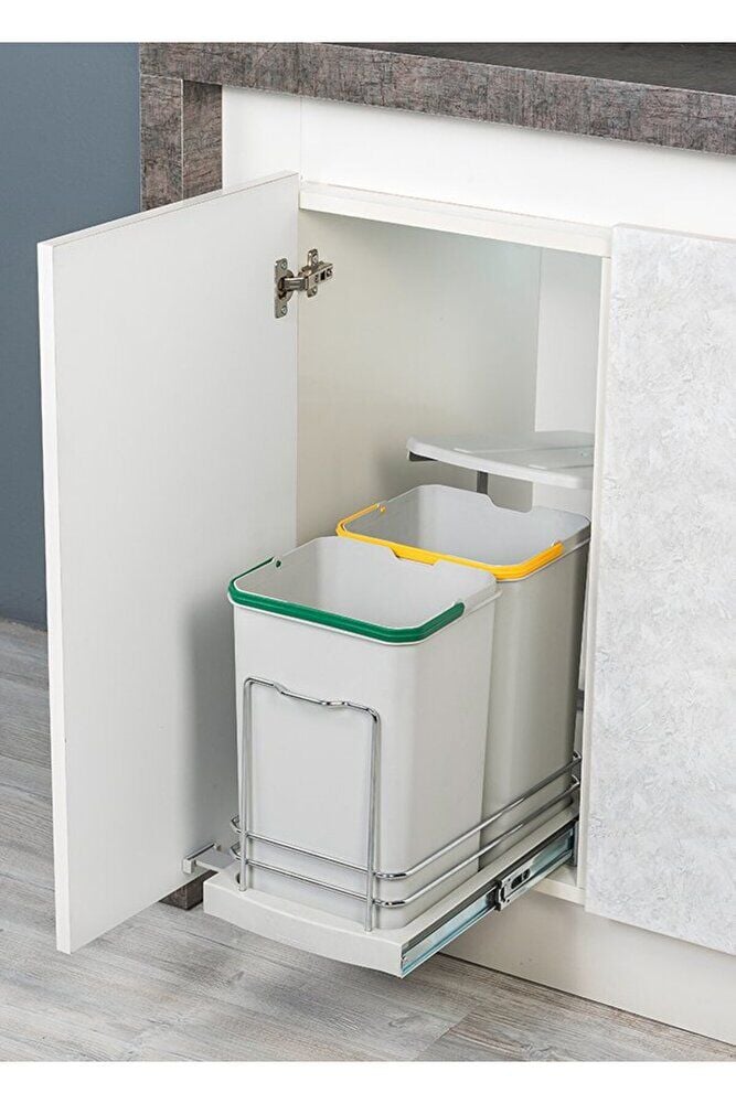 2'li Raylı Çöp Kovası 12 12 L