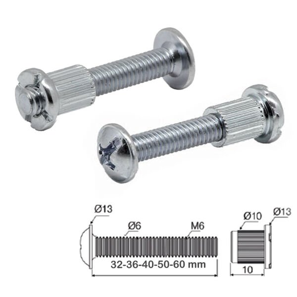 METAL MONTABENT ÇİNKO 6X36 TAKIM ( 10 ADET )