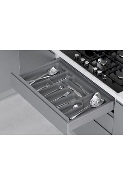 S-2289-GP ÇEKMECE İÇİ ANTİBAKTERİYEL KAŞIKLIK 80LİK MODÜL GRİ EN:74-68 D:49-41CM ARASI KESİLİR