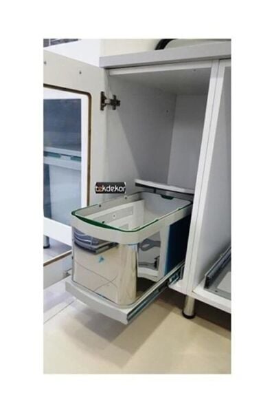 Çöp Kovası Paslanmaz Çelik Raylı  S 2574 Kısa Boylu