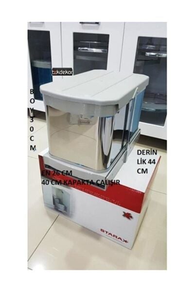 Çöp Kovası Paslanmaz Çelik Raylı  S 2574 Kısa Boylu