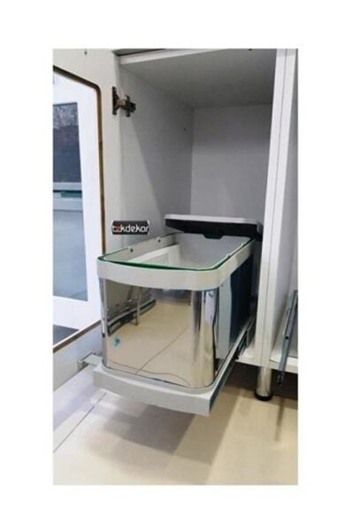 Çöp Kovası Paslanmaz Çelik Raylı  S 2574 Kısa Boylu
