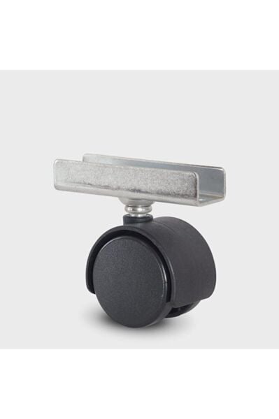 4 Adet Plastik 18mm U Tablalı Geçme Mobilya Tekerleği 406 Mps