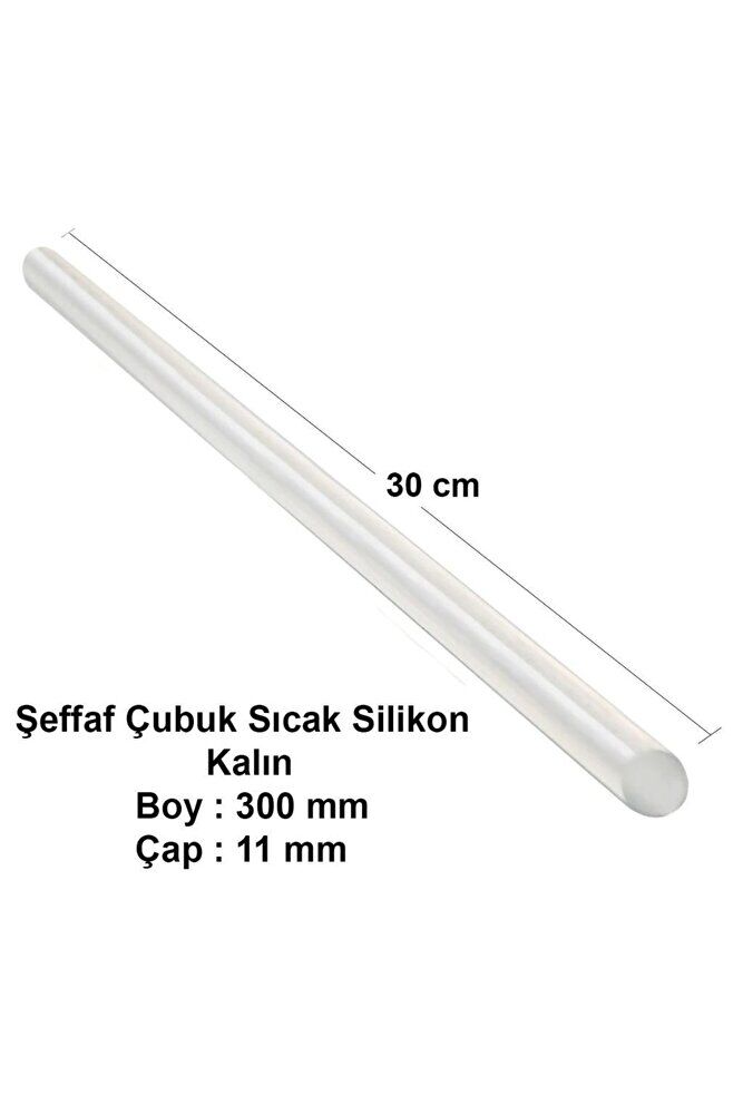 Şeffaf Silikon Çubuk (11 mm x 300 mm)