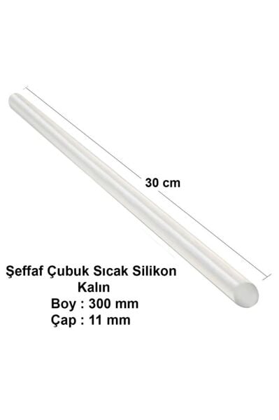 Şeffaf Silikon Çubuk (11 mm x 300 mm)