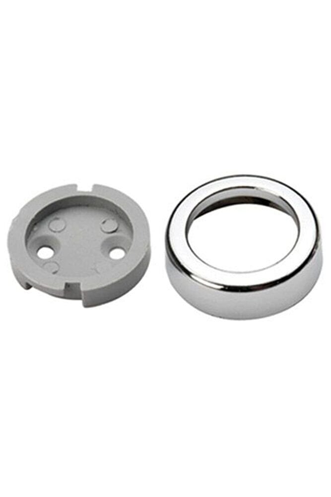 Metal Kapaklı Askı Flanşı Plastik Taban Q 25 ( 2 Adet ) Dolap İçi Düzenleyiciler Beyaz Kapaklı