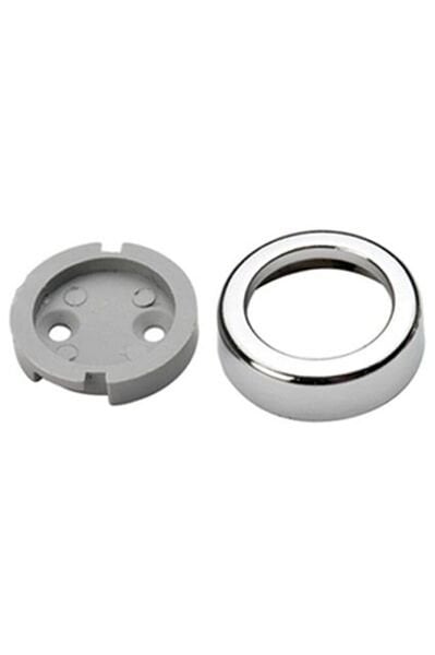 Metal Kapaklı Askı Flanşı Plastik Taban Q 25 ( 2 Adet ) Dolap İçi Düzenleyiciler Beyaz Kapaklı