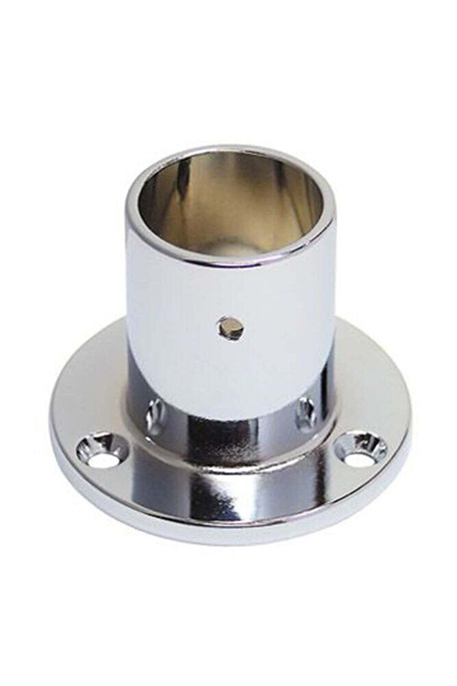 Yuvarlak Uzun Askı Flanşı Vidalı Krom Q 25 ( 2 Adet )