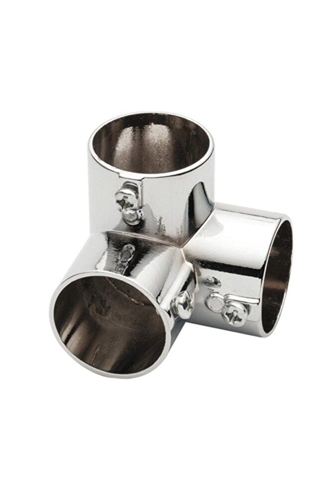 3 Lü Boru Flanşı Vidalı Krom Q25 Dolap İçi Düzenleyiciler Gri