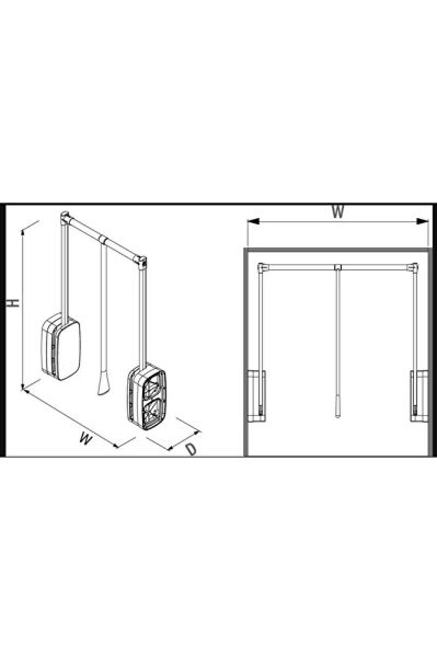 Gardrop Asansörü Antrasit 15kg s-6014-G