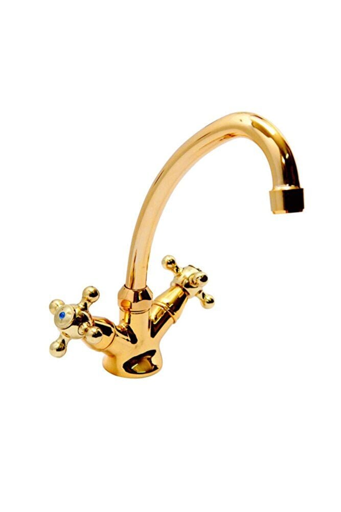 Osmanlı Serisi Kuğu Lavabo Bataryası Altın