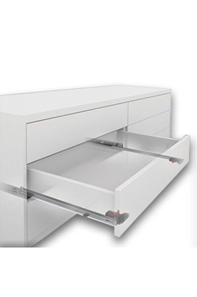 Slide Push Open 45 Cm Tam Açılım Çekmece Ray Mandal Dahil