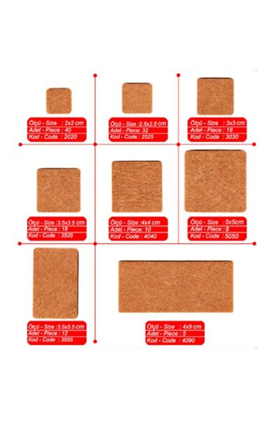 Yapışkan Keçe 20x20