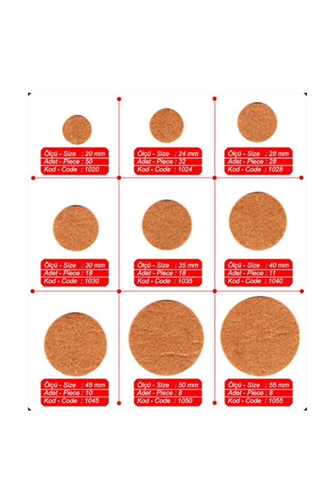 Yapışkan Yuvarlak Keçe