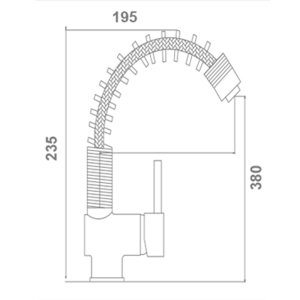 Angled Spiralli Kuğu Evye Mutfak Bataryası